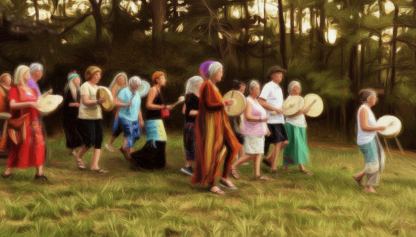 Earthdance parade abstract